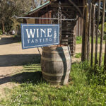 Wine Tasting Barrel Sign at Briceland Winery