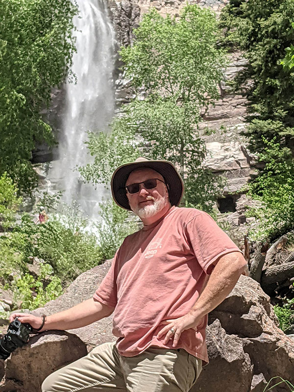 John Warren at Cascade Falls Park Waterfalls in Ouray, Colorado